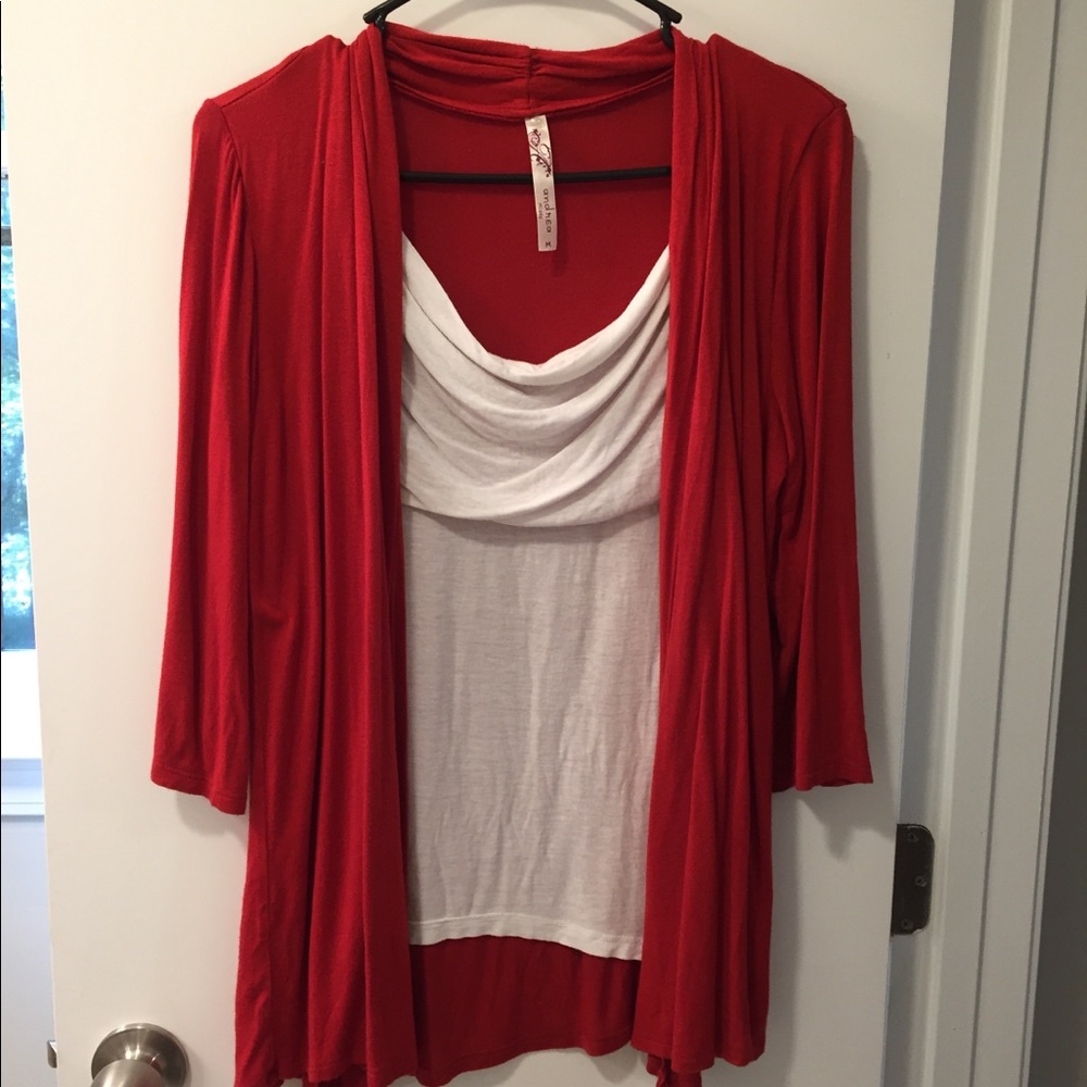 Red professional top